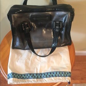 Tory Burch Black Omni Satchel Leather Medium Bag